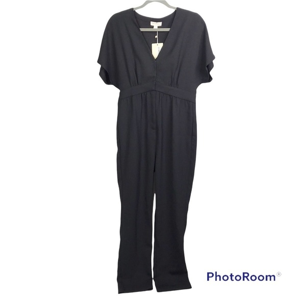 See U Soon Pants - See U Soon solid black zip up front jumpsuit size S nwOt